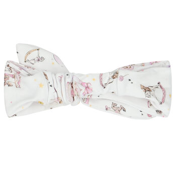 Baby Girls White & Pink Carousel Headband